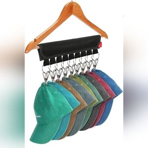 2 Pack Hat Rack (18 Large clips) for Baseball Caps Hat Organizer for Clo…